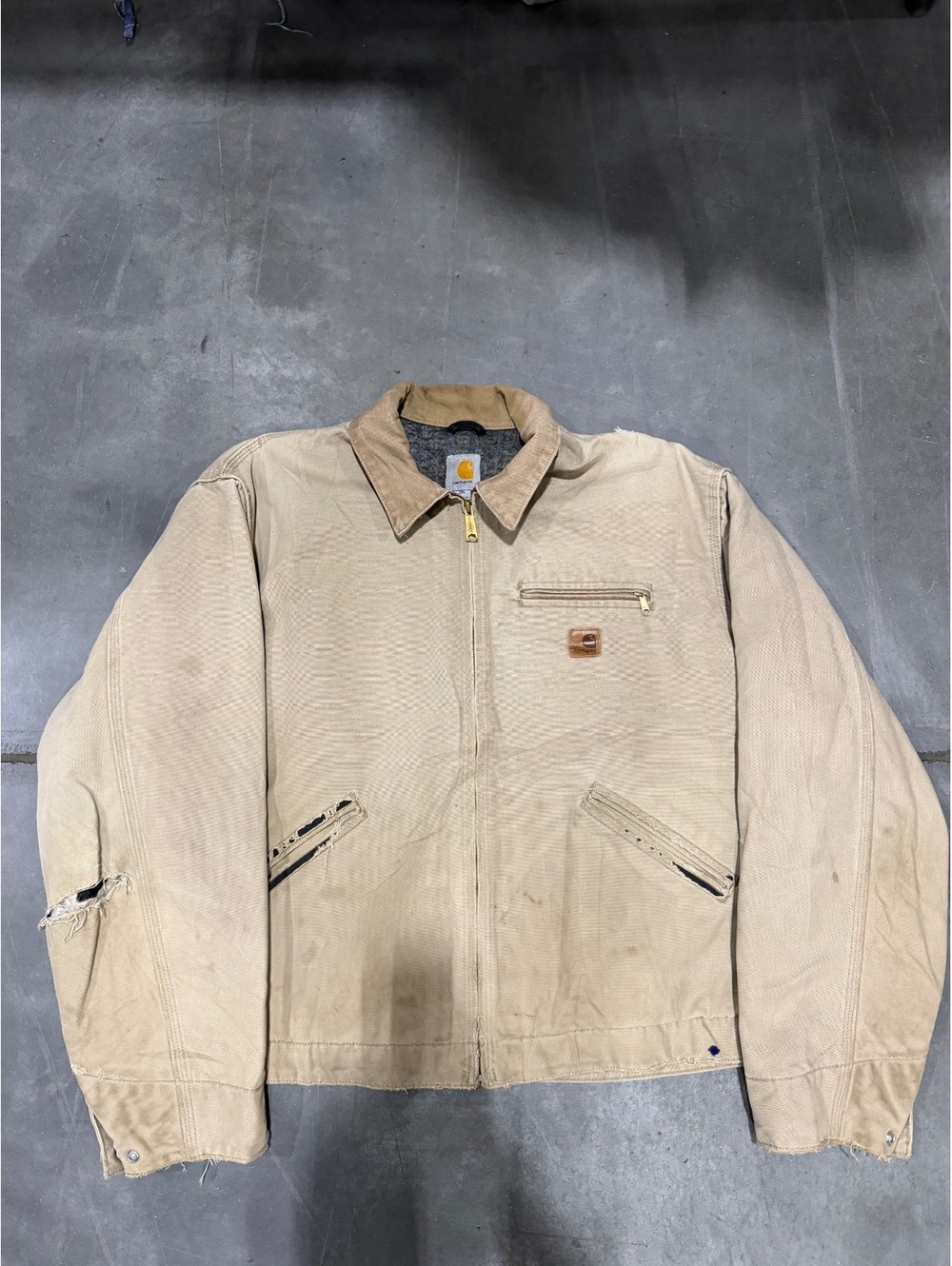 Vintage Carhartt Detroit Jacket J97 266 Canyon Brown Blanket Lined Size 2XL